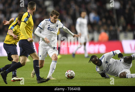 Copenhagen, Danimarca. Xvii Mar, 2019. Robert Skov, FC Copenhagen durante la Superleague partita di calcio tra FC Copenhagen e Hobro IK in Telia Parken, Copenhagen, Danimarca. Credito: Lars Moeller/ZUMA filo/Alamy Live News Foto Stock