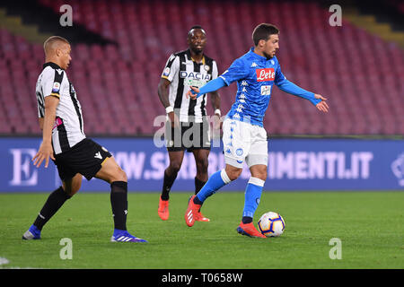 Napoli, Italia. Xvii Mar, 2019. Foto Cafaro/LaPresse 17 Marzo 2019 Napoli, Italia sport calcio Napoli vs Udinese - Campionato di calcio di Serie A TIM 2018/2019 - Stadio San Paolo. Nella foto: Simone Verdi (SSC Napoli). Foto Cafaro/LaPresse Marzo 17, 2019 napoli, Italia sport soccer Napoli vs Udinese - Italian Football Championship League A TIM 2018/2019 - Stadio San Paolo. Nel pic: Simone Verdi (SSC Napoli). Credito: LaPresse/Alamy Live News Foto Stock