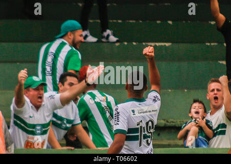 PR - Curitiba - 17/03/2019 - Paranaense 2019, Coritiba x Cascavel FC - Igor Gesù Coritiba player celebra il suo obiettivo durante una partita contro il Cascavel a Estadio Couto Pereira per la stato campionato 2019. Foto: Gabriel Machado / AGIF Foto Stock