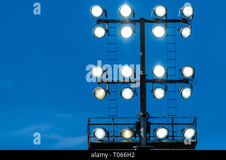 VENLO, Paesi Bassi, 17-03-2019, calcio, VVV stadium De Koel, olandese eredivisie, stagione 2018/2019, fari da stadio VVV Venlo, durante la partita VVV - PSV, Punteggio finale : 0-1 Foto Stock