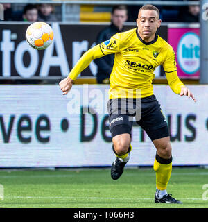 VENLO, Paesi Bassi, 17-03-2019, calcio, VVV stadium De Koel, olandese eredivisie, stagione 2018/2019, VVV Venlo player Johnatan Opoku, durante la partita VVV - PSV, Punteggio finale : 0-1 Foto Stock