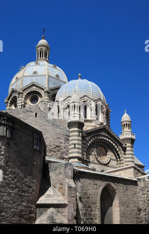 Cattedrale di Marsiglia, la Cattedrale de la Grande, Sainte Marie maggiore, Marsiglia, Bouches du Rhone, Francia, Europa Foto Stock