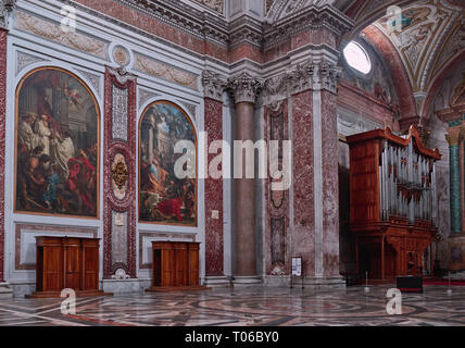 Italia, Roma, febbraio 19/2019, interno della basilica di Santa Maria degli Angeli e dei Martiri (Santa Maria degli Angeli e dei Martiri) Foto Stock