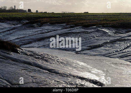 Berkeley pillola tidal creek in Berkeley Vale, Gloucestershire, Regno Unito Foto Stock