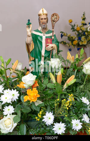 L annuale il giorno di San Patrizio Parade ha avuto luogo a partire dalle 10.30 di mattina dalla Irish Club in Orford Lane per 'il fiume della vita' in Bridge St Foto Stock