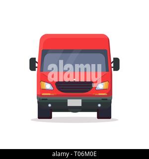 Vista anteriore del furgone Illustrazione Vettoriale