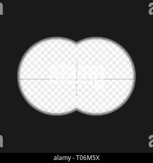 Realistica prospettiva di binocoli Illustrazione Vettoriale