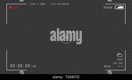 Video overlay della fotocamera Illustrazione Vettoriale