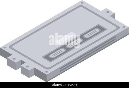 Motore auto icona parte isometrica style Illustrazione Vettoriale