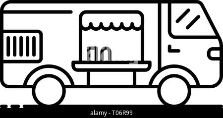 Candy icona veicolo, stile contorno Illustrazione Vettoriale