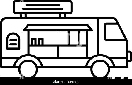 Il cioccolato icona veicolo, stile contorno Illustrazione Vettoriale