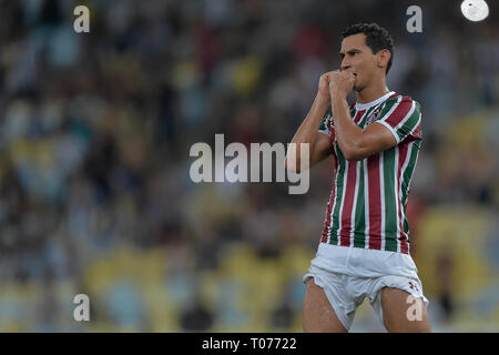 RJ - Rio de Janeiro - 03/17/2019 - Carioca 2019, Fluminense x Botafogo - Paulo Henrique Ganso giocatore del Fluminense durante una partita contro il Botafogo al Maracana stadium per il campionato Carioca 2019. Foto: Thiago Ribeiro / AGIF Foto Stock