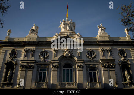 Madrid, Spagna. 16 Mar, 2019. Corte suprema spagnola edificio (Tribunal Supremo) a Madrid Credito: Jordi Boixareu/ZUMA filo/Alamy Live News Foto Stock