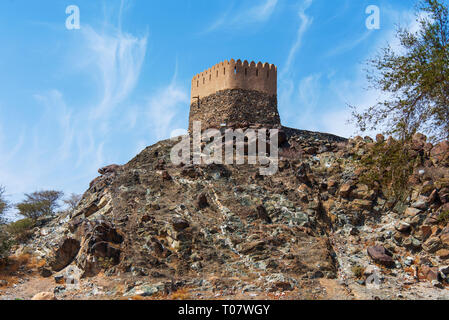 Al Bidiyah Fort nell Emirato di Fujairah negli Emirati Arabi Uniti Foto Stock