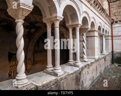 L'Italia, Lazio, Subiaco, il monastero di San Benedetto e di santa Scolastica, o Santuario del Sacro Speco Foto Stock