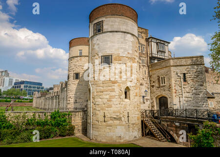 Byward Tower, Torre di Londra, Londra, Inghilterra, Grossbritannien Foto Stock