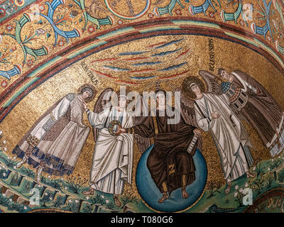 L'Italia, Emilia Romagna, Ravenna, mosaici bizantini della Basilica di San Vitale Foto Stock