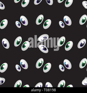 Occhi nel buio. Halloween horror occhi perfetta configurazione 10 eps Illustrazione Vettoriale