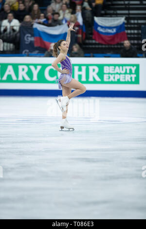 Sofia Samodurova dalla Russia durante il 2019 campionati europei Foto Stock