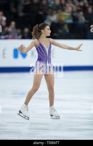 Sofia Samodurova dalla Russia durante il 2019 campionati europei Foto Stock