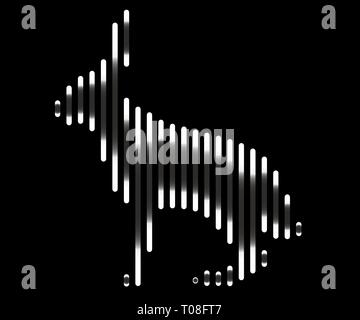 Lepre icona vettore. Simbolo animale- Vectorgrafik. nVector immagine di linea isolato. Illustrazione Vettoriale