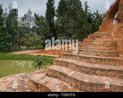 Villa de Leyva, Colombia - Maggio 02, 2016: Casa di terrakota. America del Sud Foto Stock