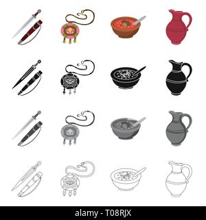 Il design del vettore di cultura e di visite e logo. Collezione di cultura e originalità icona vettore per il magazzino. Illustrazione Vettoriale