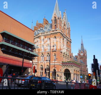 St pancreas stazione ferroviaria internazionale, Kings Cross, London, Regno Unito Foto Stock