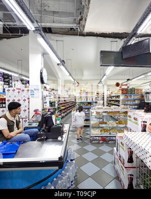 Stazione di checkout. Khan's Department Store Peckham, Londra, Regno Unito. Architetto: Benedetto OLooney Arch, 1935. Foto Stock