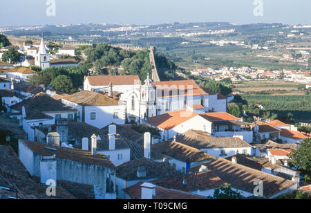 Capela de Sao Martinho Largo de Sao Pedro Obidos Estremadura Portogallo Foto Stock