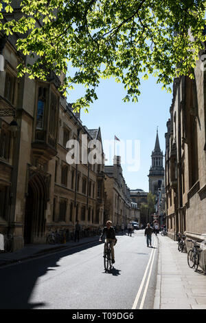 Exeter College su Turl Street a Oxford, Oxfordshire,la Gran Bretagna Foto Stock