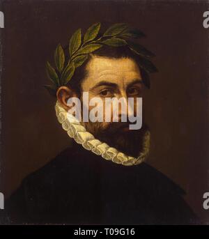 "Ritratto del poeta Alonso de Ercilla y Zuniga'. Spagna, 1570s. Dimensioni: 44,3x41,5 cm. Museo: Membro Hermitage di San Pietroburgo. Autore: El Greco (Doménikos Theotokopoulos). EL GRECO. Foto Stock