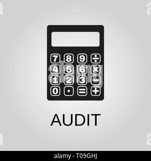 Icona di audit. Simbolo di controllo. Design piatto. Stock - illustrazione vettoriale. Illustrazione Vettoriale