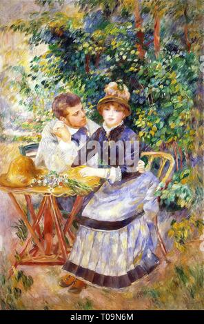 "In giardino". Francia, 1885. Dimensioni: 170,5x112,5 xm. Museo: Membro Hermitage di San Pietroburgo. Autore: Pierre-Auguste Renoir. Foto Stock