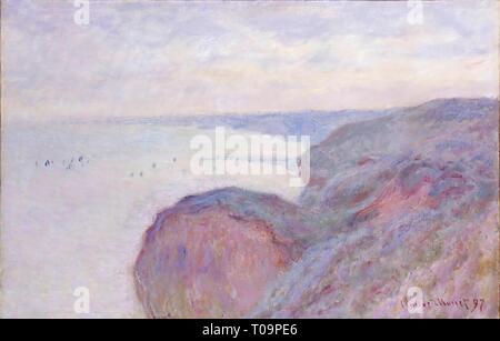 'Rigida scogliere vicino a Dieppe'. Francia, 1897. Dimensioni: 65x100,5 cm. Museo: Membro Hermitage di San Pietroburgo. Autore: Claude Monet . CLAUDE MONET. Foto Stock