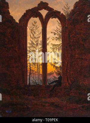 'Dalesatore (rovine di Oybin)'. Germania, circa 1835. Dimensioni: 27x21 cm. Museo: Membro Hermitage di San Pietroburgo. Autore: Caspar David Friedrich . CASPAR DAVID FRIEDRICH. Foto Stock