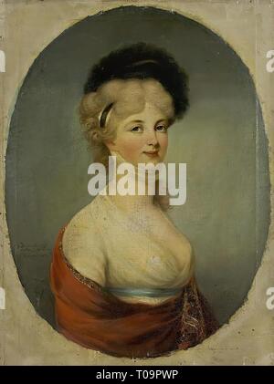 " Ritratto di Granduchessa Alexandra Pàvlovna'. Russia, 1803. Dimensioni: 93,8x70 cm. Museo: Membro Hermitage di San Pietroburgo. Autore: Ekaterina Arsenyeva. Foto Stock