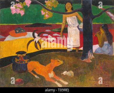 "Pastorales Tahitiennes'. Francia, 1892. Dimensioni: 87,5x113,7 cm. Museo: Membro Hermitage di San Pietroburgo. Autore: Paul Gauguin . PAUL Gauguin. Paolo Eugéne Henri Gauguin. Foto Stock