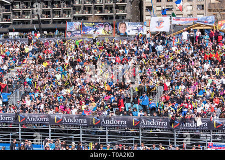 Soldeau-el Tarter, Andorra. Xvii Mar, 2019. FIS Coppa del Mondo di Sci Alpino finali di Soldeau-El Tarter nel Principato di Andorra, il 17 marzo 2019. Credito: Martin Silva Cosentino/Alamy Live News Foto Stock