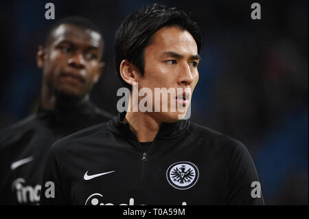Milano, Italia. Xiv Mar, 2019. Makoto Hasebe (Francoforte) Calcio/Calcetto : UEFA Europa League Round di 16 match tra Inter e Milan 0-1 Eintracht Frankfurt a Giuseppe Meazza Milano Italia . Credito: Itaru Chiba/AFLO/Alamy Live News Foto Stock