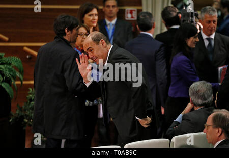 Foto Cecilia Fabiano - LaPresse 19-03-2019 Roma ( Italia Cronaca: anniversario 150 anni ospedale pediatrico Bambin Ges&#xf9; Nella foto : Nicola Zingaretti Photo Cecilia Fabiano - LaPresse 19 marzo 2019 Roma ( Italia ) News: 150° anniversario della fondazione del pediatrico hospitalBambino Ges&#xf9; nel pic:Nicola Zingaretti Foto Stock