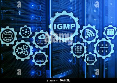 IGMP. Internet Group Management Protocol concetto. La tecnologia delle comunicazioni Foto Stock