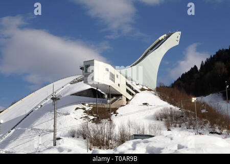 Ski Jump stadium di Garmisch-Partenkirchen, Germania Foto Stock