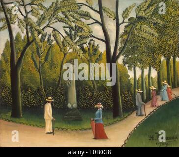 "Giardini di Lussemburgo. Monumento a Chopin". Francia, 1909. Dimensioni: 38x47 cm. Museo: Membro Hermitage di San Pietroburgo. Autore: Henri Rousseau . Henri Julien Félix Rousseau. Foto Stock