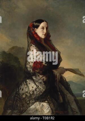 " Ritratto di Granduchessa Maria Nikolayevna'. Francia, 1857. Dimensioni: 128,0x97,0 cm. Museo: Membro Hermitage di San Pietroburgo. Autore: Franz Xaver Winterhalter . Franz Xavier Winterhalter. Foto Stock