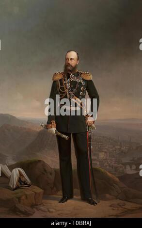 "Ritratto del Granduca Mikhail Nikolayevich'. Russia, 1879. Dimensioni: 97x64 cm. Museo: Membro Hermitage di San Pietroburgo. Autore: Yegor Botman (Georg). Foto Stock