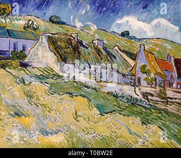 "Cottage". Francia, 1890. Dimensioni: 59x72 cm. Museo: Membro Hermitage di San Pietroburgo. Autore: Vincent van Gogh . VINCENT VAN GOGH. Foto Stock