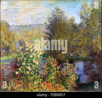 " Angolo del giardino a Montgeron'. Francia, circa 1876. Dimensioni: 175x194 cm. Museo: Membro Hermitage di San Pietroburgo. Autore: Claude Monet . CLAUDE MONET. Foto Stock