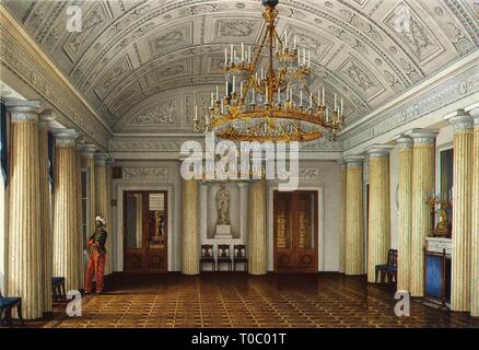 'Interni del palazzo d'inverno. La Sala Araba o Grande Sala". Russia, metà del XIX secolo. Dimensioni: 26x38 cm. Museo: Membro Hermitage di San Pietroburgo. Autore: Konstantin Ukhtomsky . Onstantin Andreyevich Ukhtomsky. Foto Stock