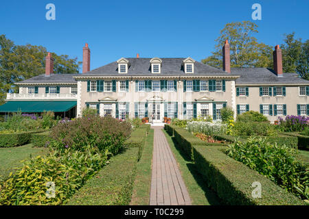 Manchester, Vermont/USA- 10/1/2017-Hildene Lincoln casa di famiglia è stata la casa di Robert Todd Lincoln presidente Abraham Lincolns figlio, giardini formali Foto Stock